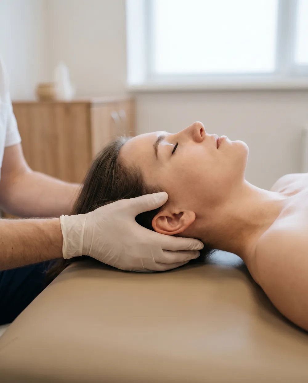 Técnica de osteopatía craneal y cervical para vértigos y tensión del cuello en Madrid